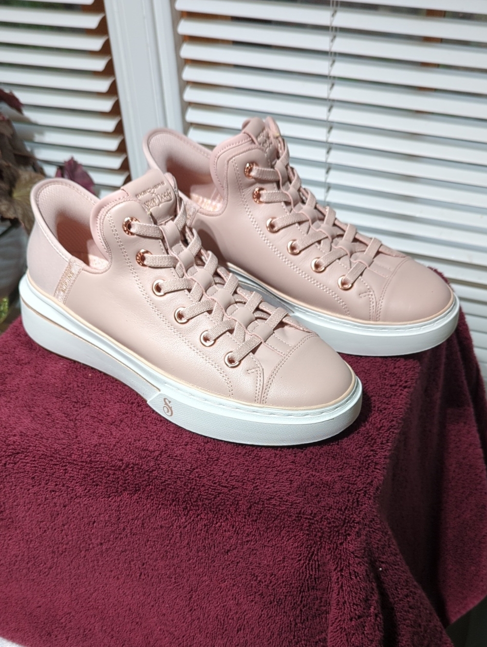 Women's SNOOP DOG SKETCHERS  Slip On Pink  Sneakers Size 9 New And Beautiful!!!